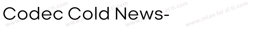 Codec Cold News字体转换